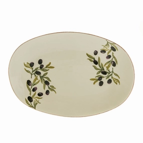 Ceramic Oval Platter Olives 37x25cm Serveware clearance shop