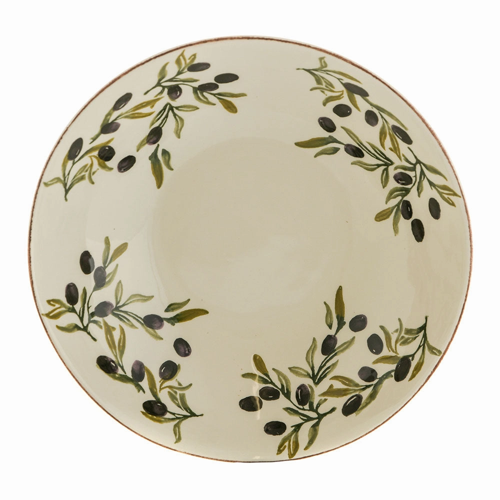 Ceramic Round Bowl Olives 31cm