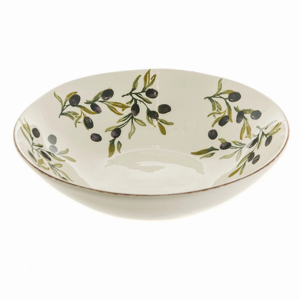 Ceramic Round Bowl Olives 31cm