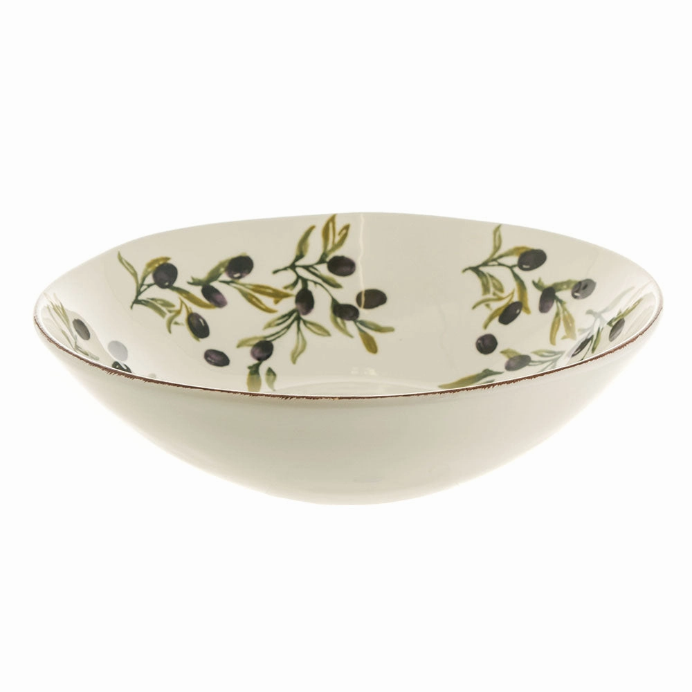 Ceramic Round Bowl Olives 31cm