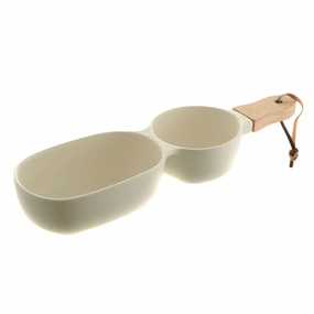 Ceramic Server Stick with Stone Wood Handle Serveware clearance shop