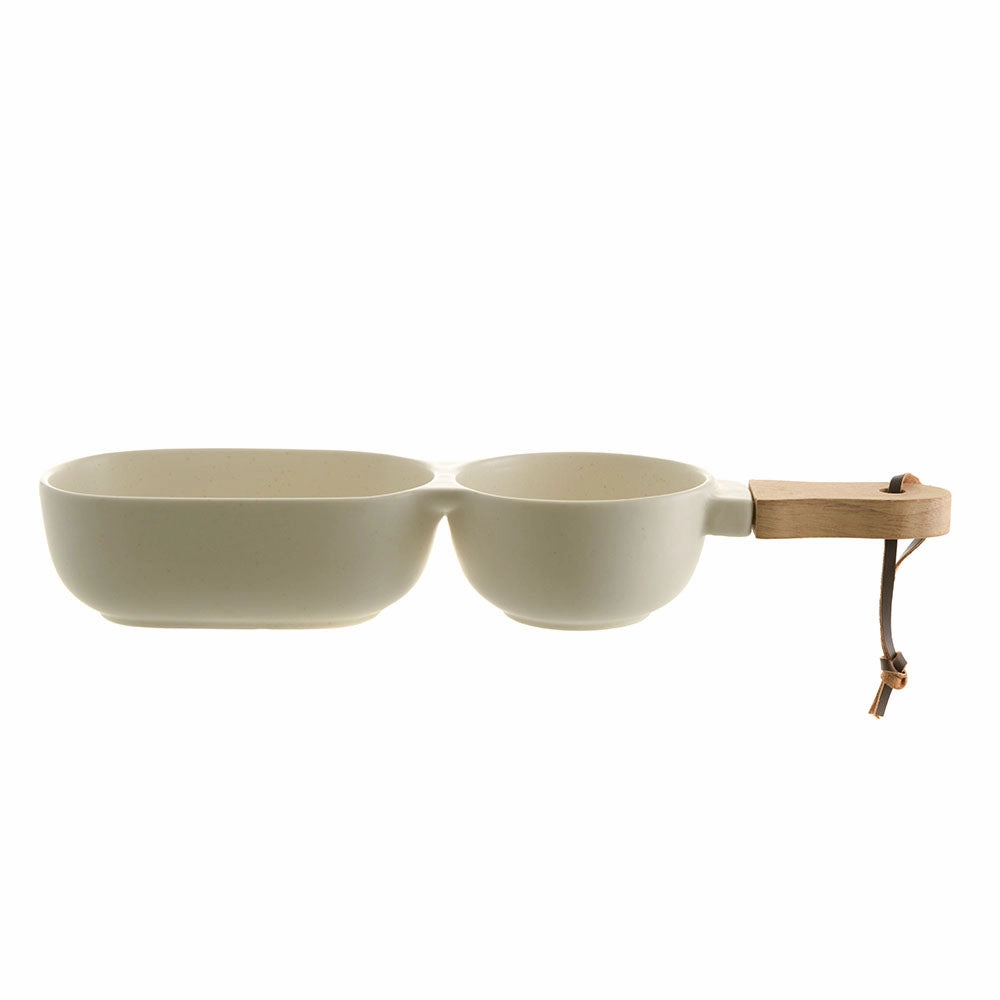 Ceramic Server Stick with Stone Wood Handle
