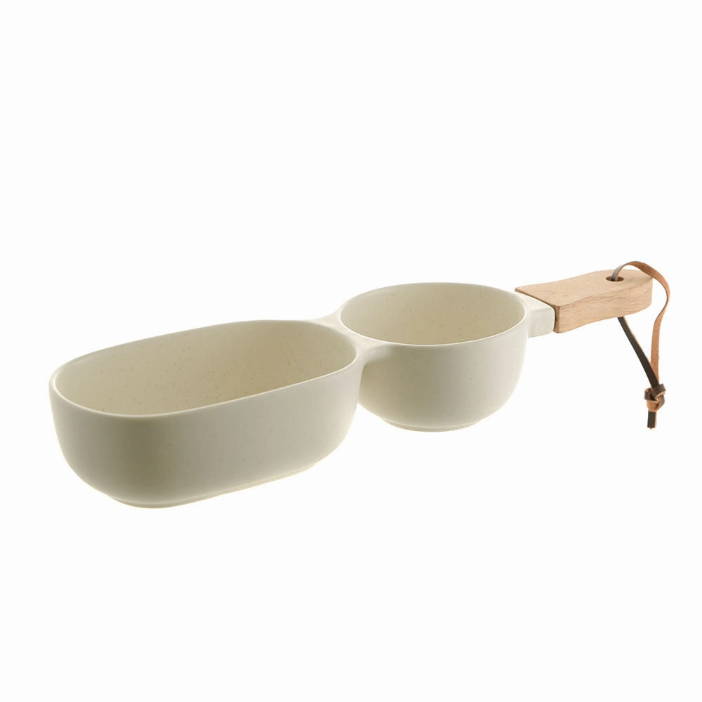 Ceramic Server Stick with Stone Wood Handle