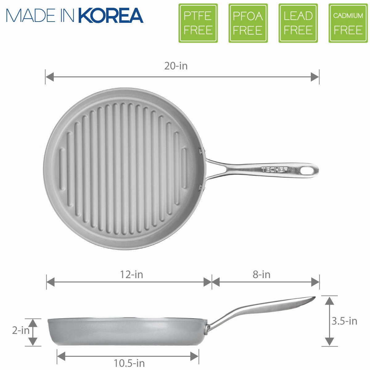 CeraTerra - 12 Inch Grill Pan