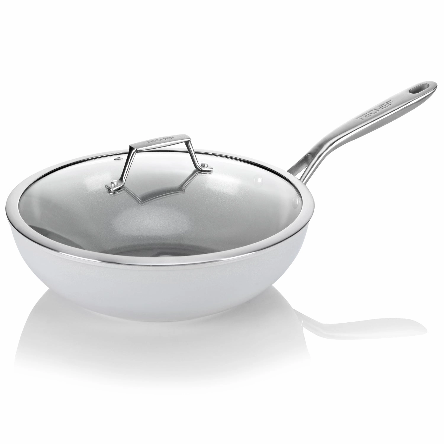CeraTerra - 12 Inch Wok/Stir-Fry Pan with Cover