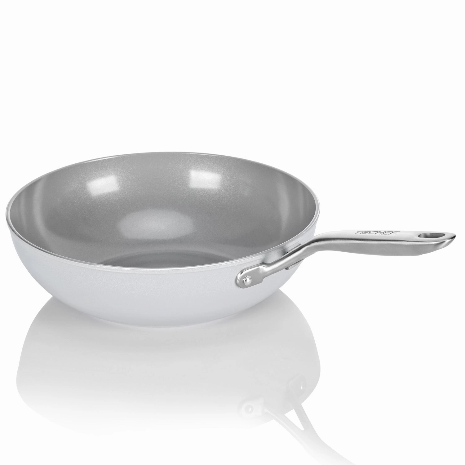 CeraTerra - 12 Inch Wok/Stir-Fry Pan with Cover