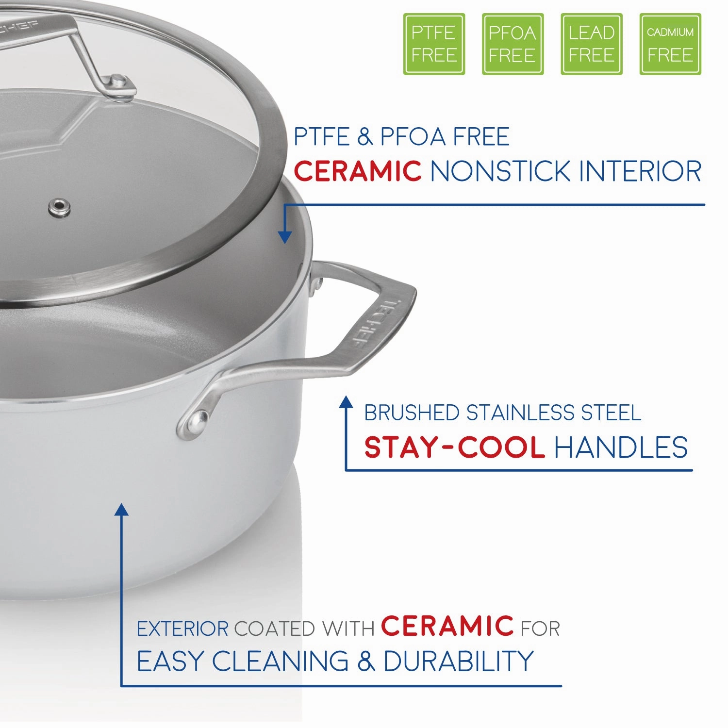 CeraTerra - 5 Quart Soup Pot with Cover