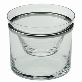 Cercle Caviar dish, 250g, glass with silver rim Serveware Good quality and affordable