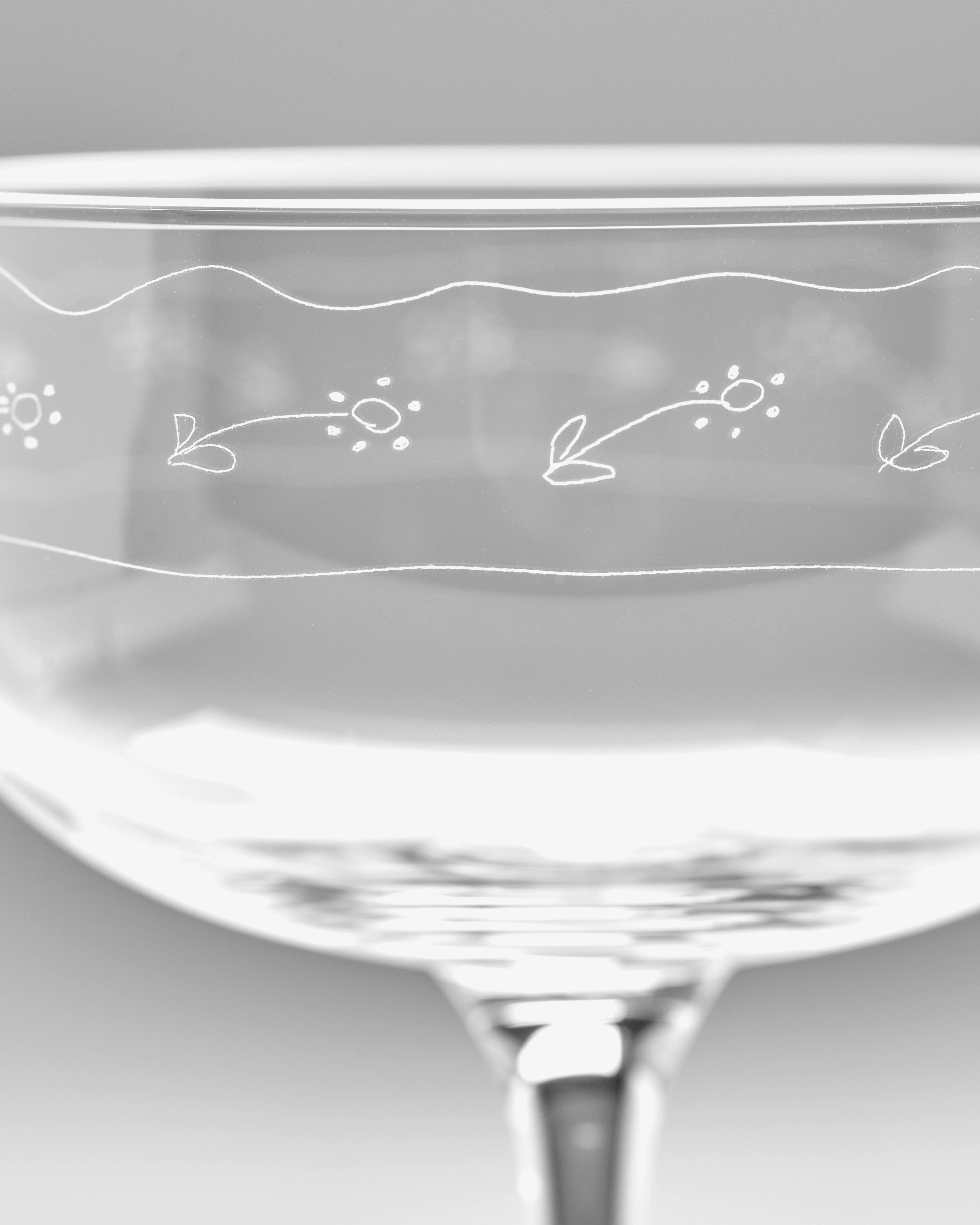 CHAMPAGNE COUPE ANEMONE VANIGLIA MF Glassware Tableware discount
