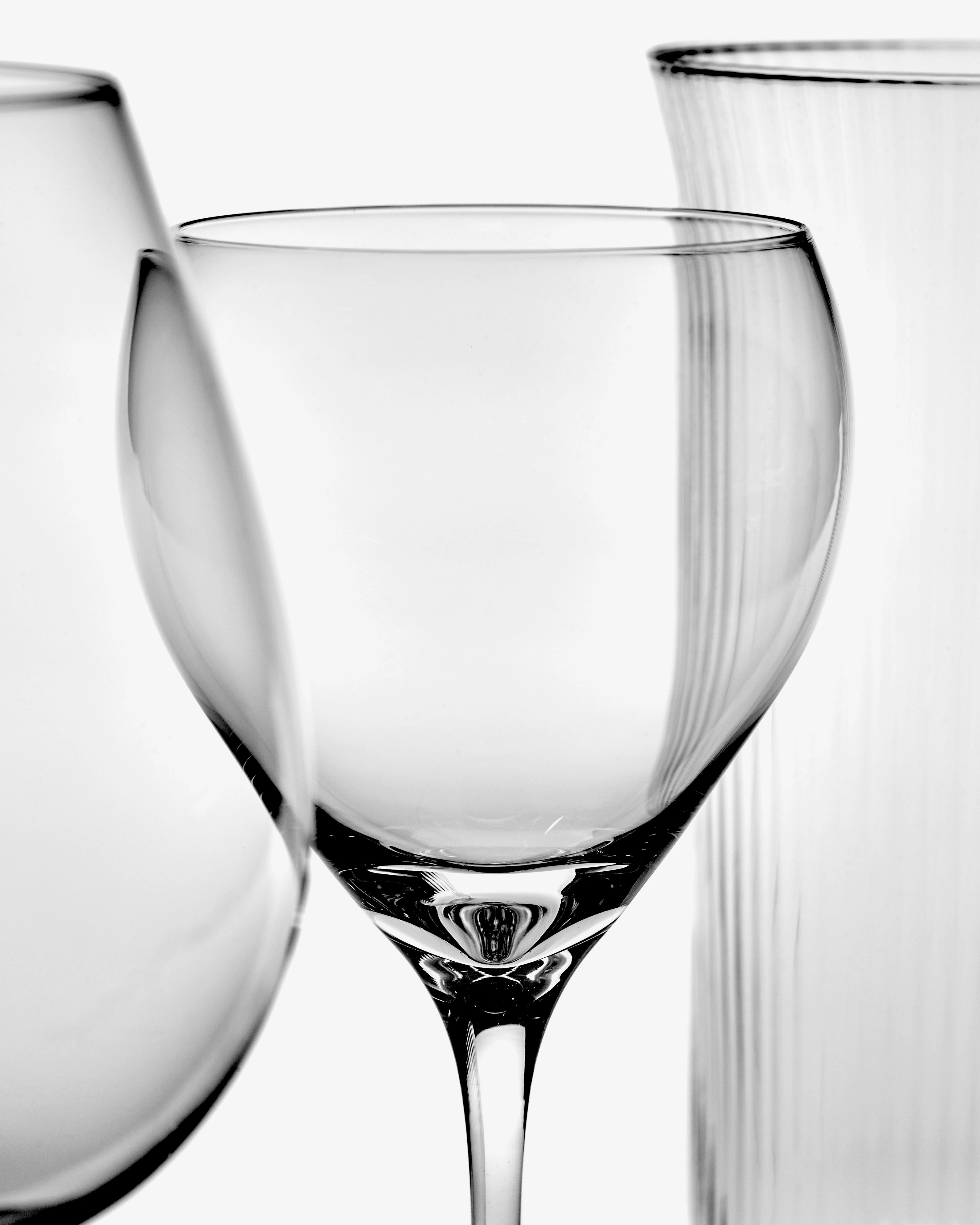 Champagne glass transparent ribbed Inku Glassware Tableware discount
