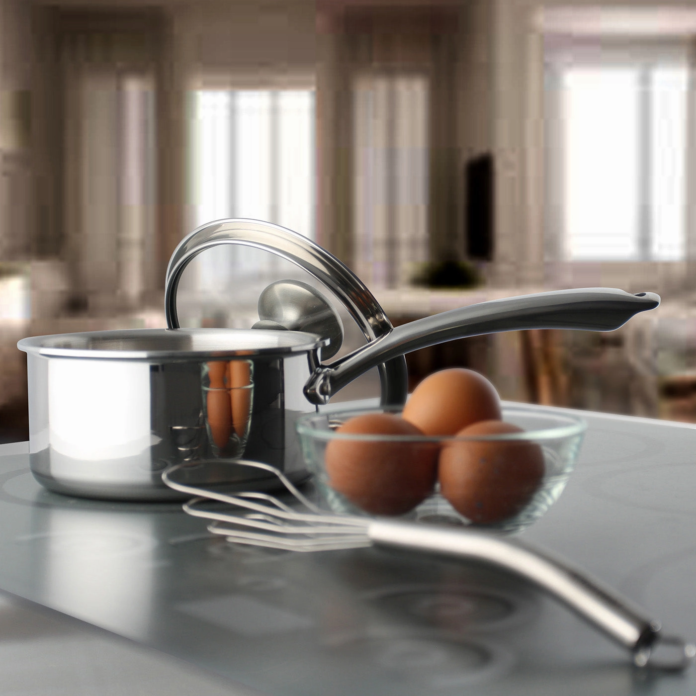 Chantal 3.Clad 1 qt. Saucepan w/ Glass Lid