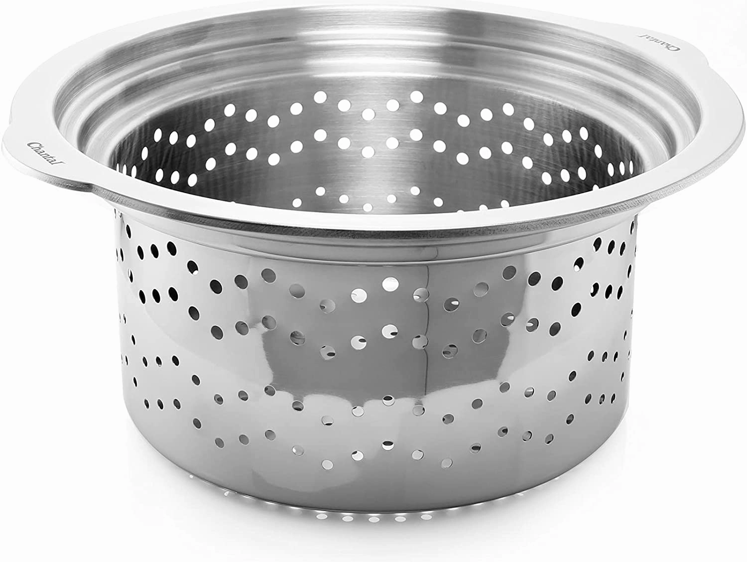 Chantal 3.Clad 7 qt. Stock Pot w/ Pasta-Steamer Insert & Glass Lid
