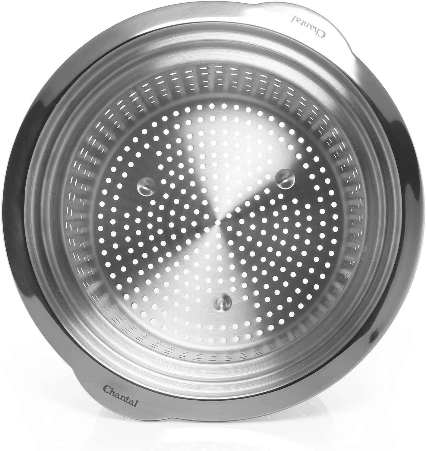 Chantal 3.Clad 7 qt. Stock Pot w/ Pasta-Steamer Insert & Glass Lid