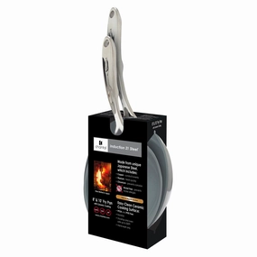 Chantal Induction 21 Ceramic Coated Fry Pan Set, 8-inch & 10-inch, Stainless Cookware holiday sale