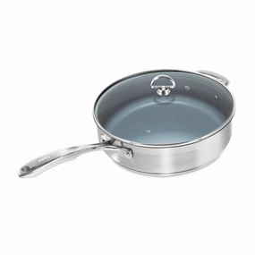 Chantal Induction 21 Saute Pan w/ Ceramic Coating & Glass Lid, 5 Quart Cookware holiday sale