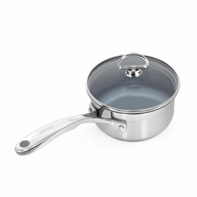 Chantal Induction 21 Steel 1 qt. Saucepan w/ Ceramic Coating and Glass Lid Cookware holiday sale