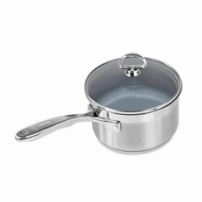 Chantal Induction 21 Steel 2 qt. Saucepan w/ Ceramic Coating and Glass Lid Cookware holiday sale