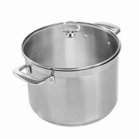 Chantal Induction 21 Steel 8 qt. Stock Pot w/ Glass Lid Cookware holiday sale