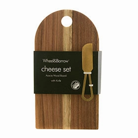 Cheese Set - Acacia Board with 1 Knives Serveware clearance shop