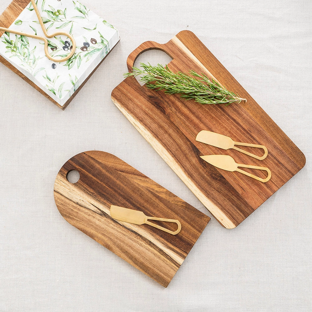 Cheese Set - Acacia Board with 2 Knives