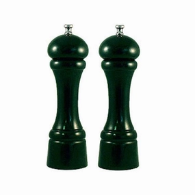 Chef Specialties 08802 8 in. Forest Green Pepper Mill and Salt Mill Set Dinnerware clearance deals