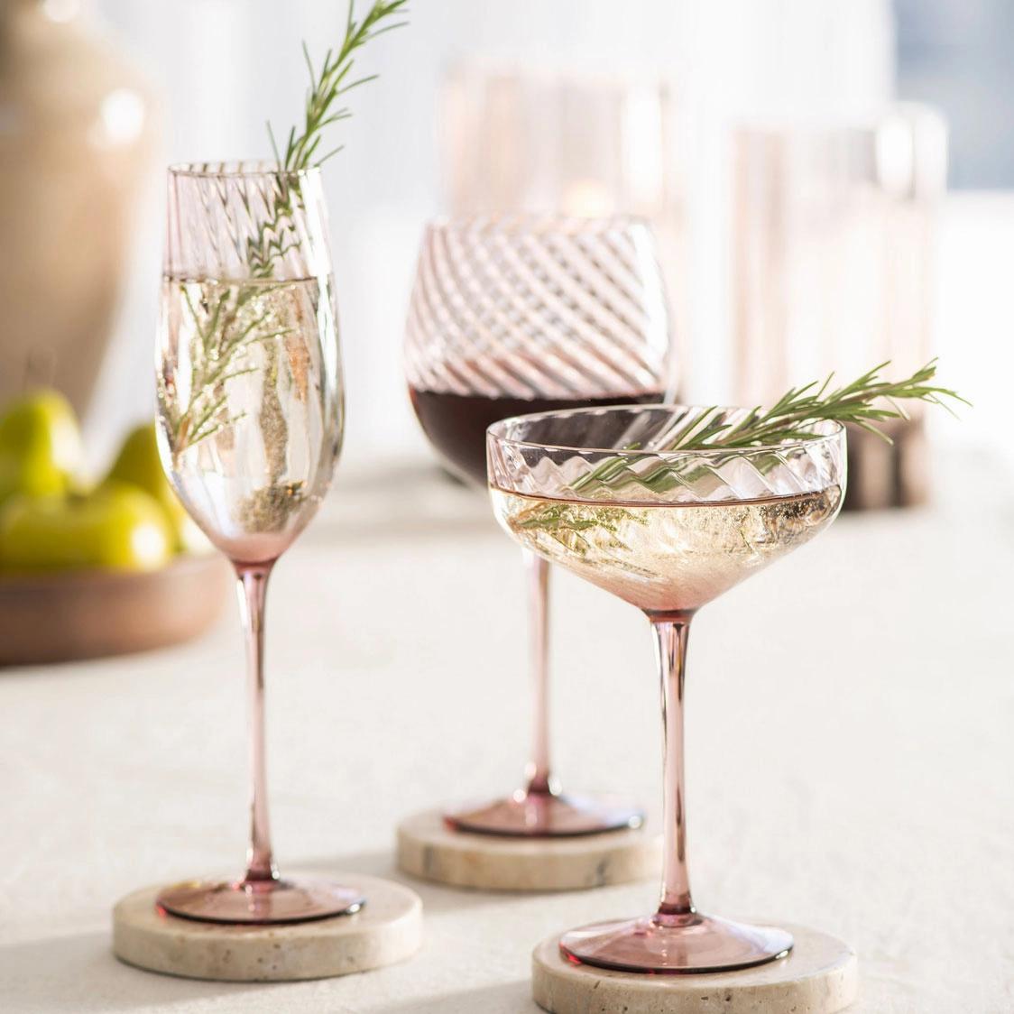 Chocolate Ribbed Swirl Wine Glass Glassware clearance picks