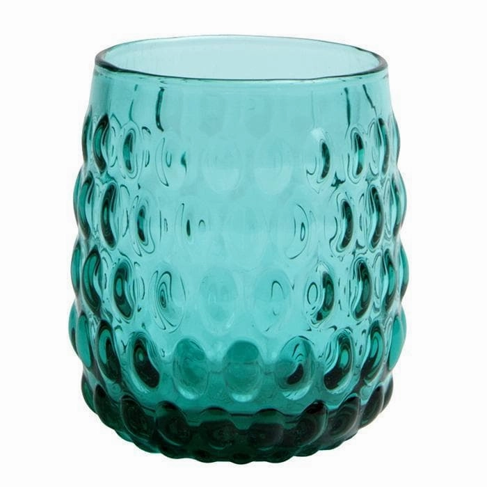Claire Teal Hand Blown Juice Glasses Set/6 Drinkware best price