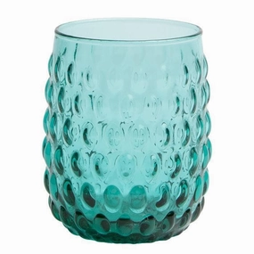 Claire Teal Hand Blown Tumbler Glasses Set/6 Drinkware best price