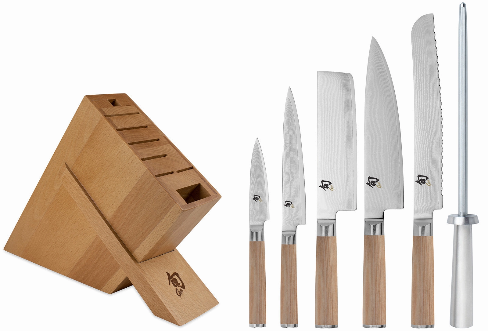 Classic Blonde 7 Piece Block Set with Birchwood Kickstand Block