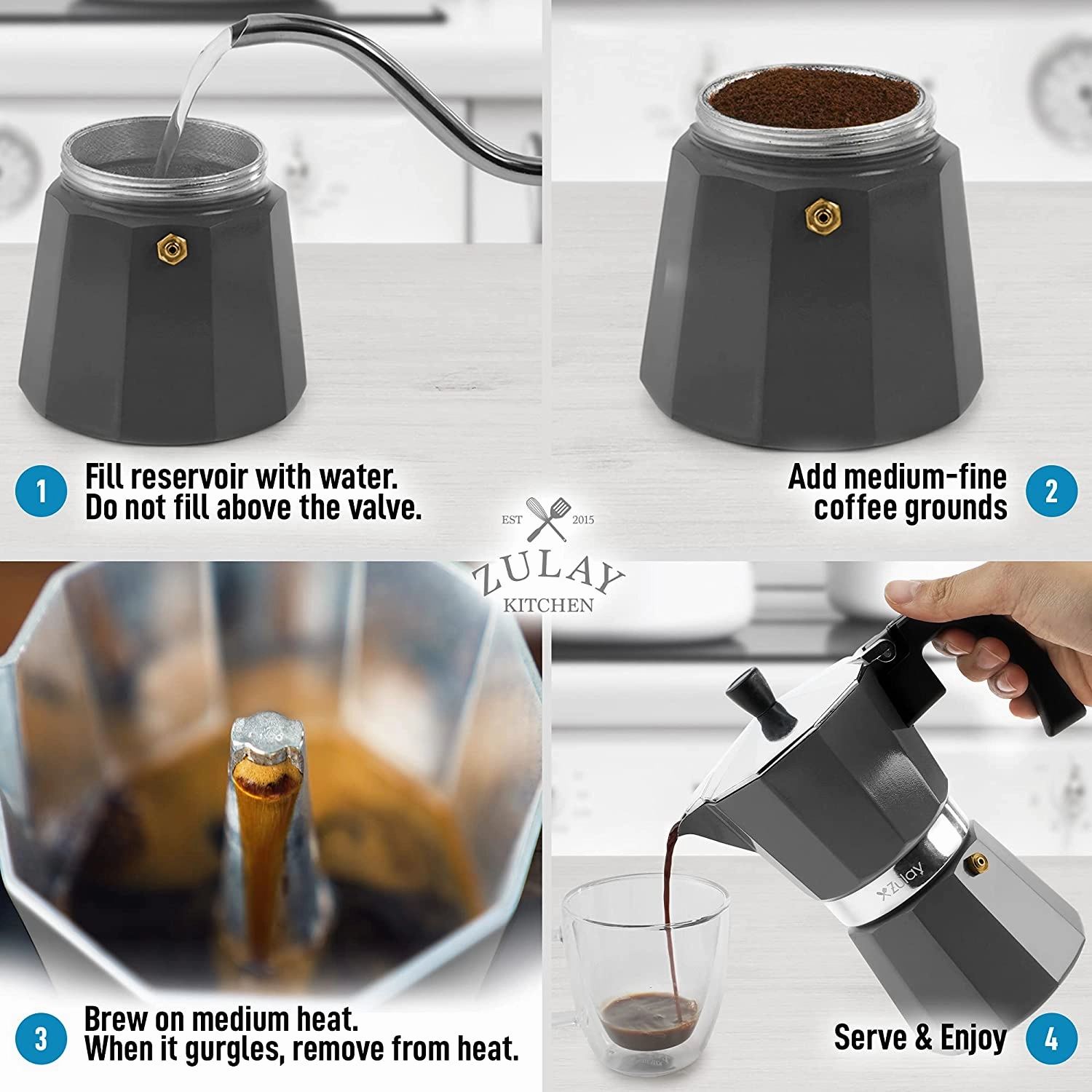 Classic Italian Style Espresso Cup Moka Pot