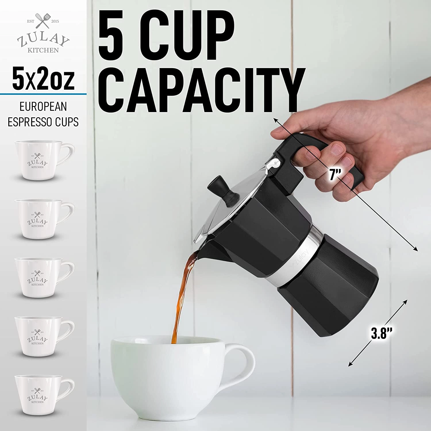 Classic Italian Style Espresso Cup Moka Pot