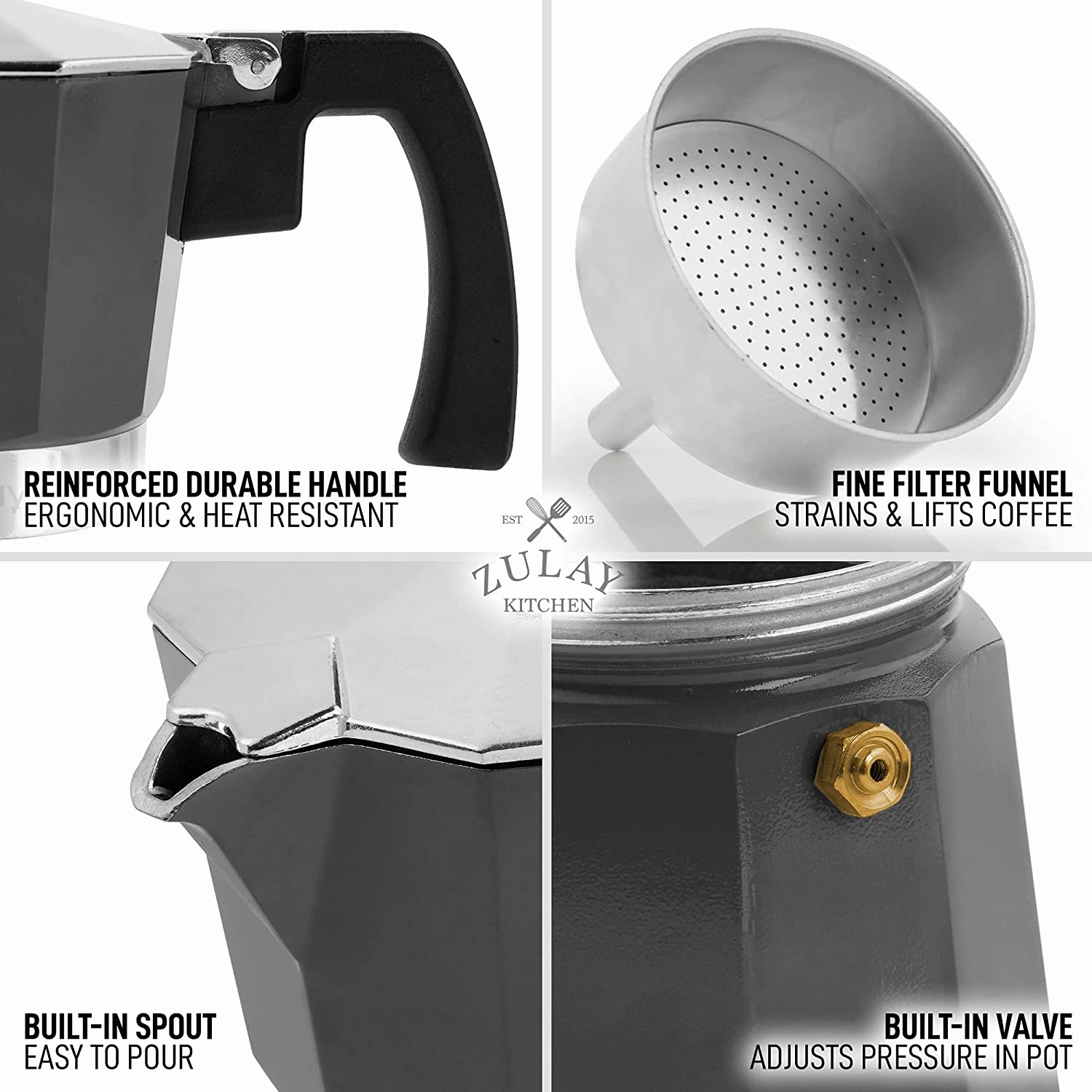 Classic Italian Style Espresso Cup Moka Pot