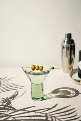 Clear Martini Glass with Solid Base Set of Six Drinkware best price