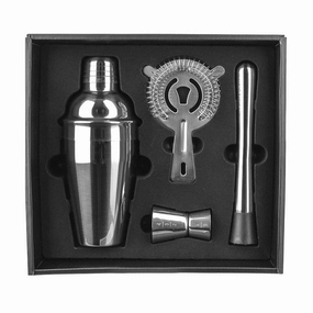 Cocktail Set Brushed Stainless Steel Barware sale online