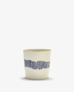 Coffee cup 8.45 OZ white - blue stripes Feast Buy Dinnerware online shop