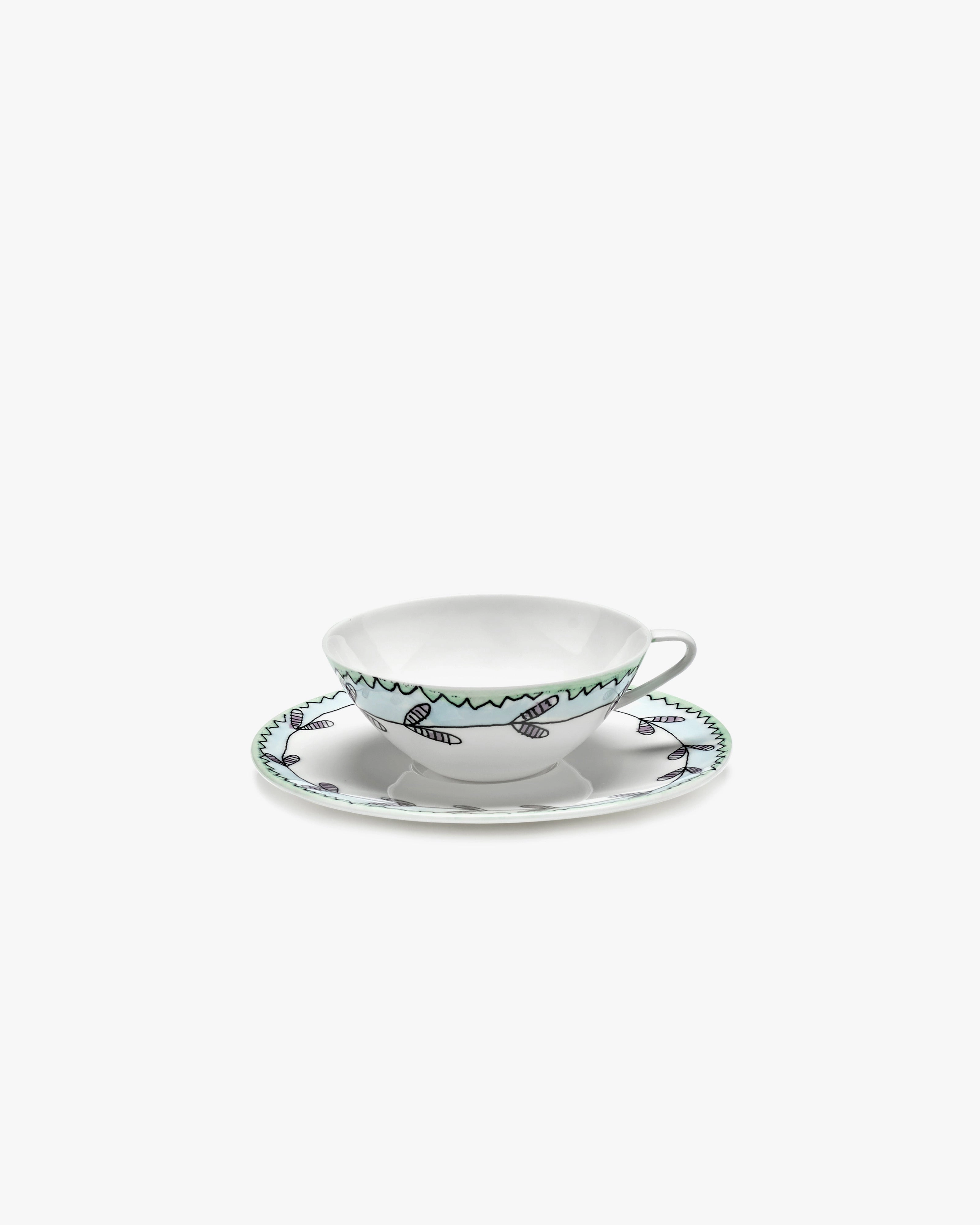Coffee cup low with saucer Blossom milk Midnight Flowers Buy Dinnerware online shop