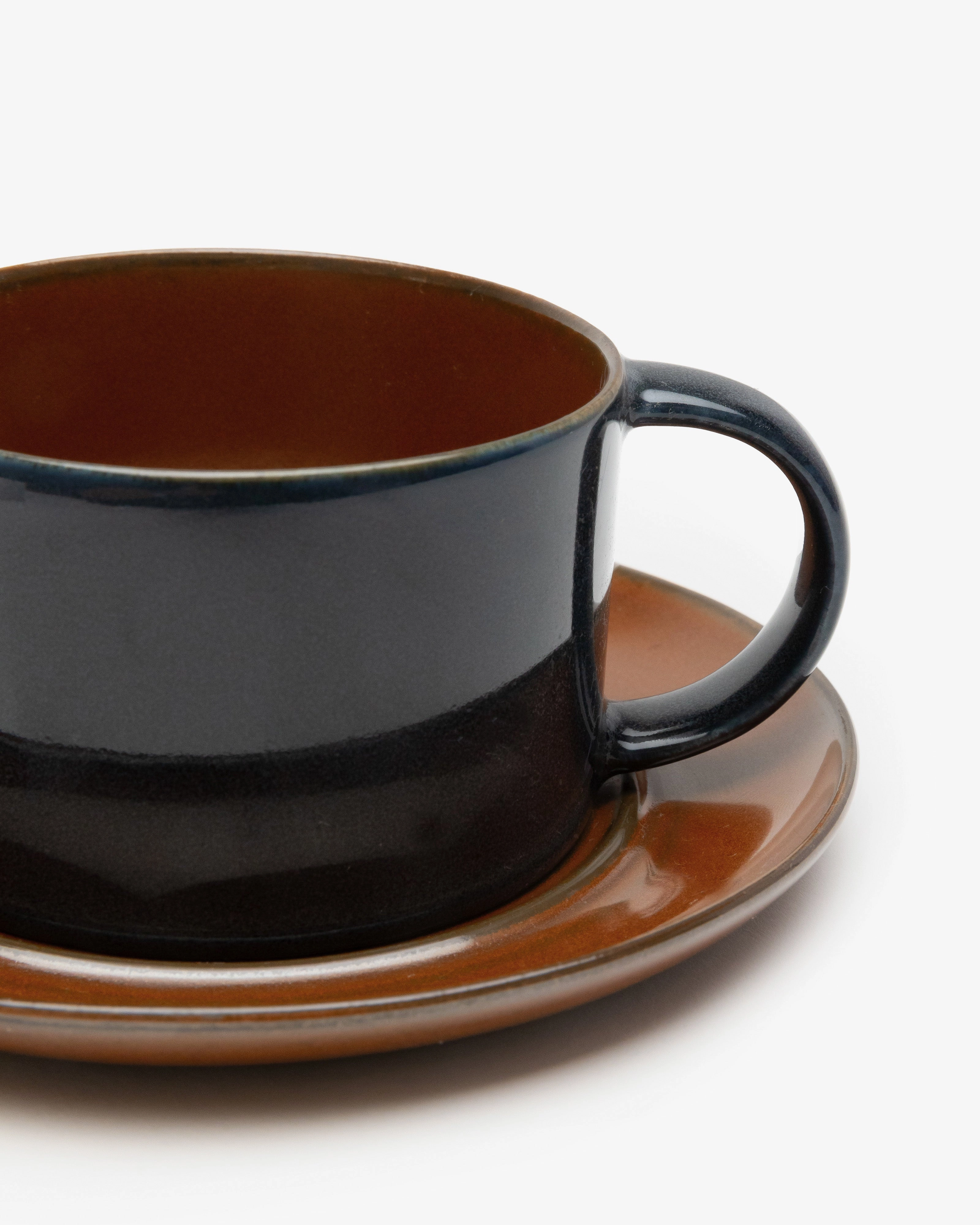 Coffee cup rust/dark blue Terres de rves