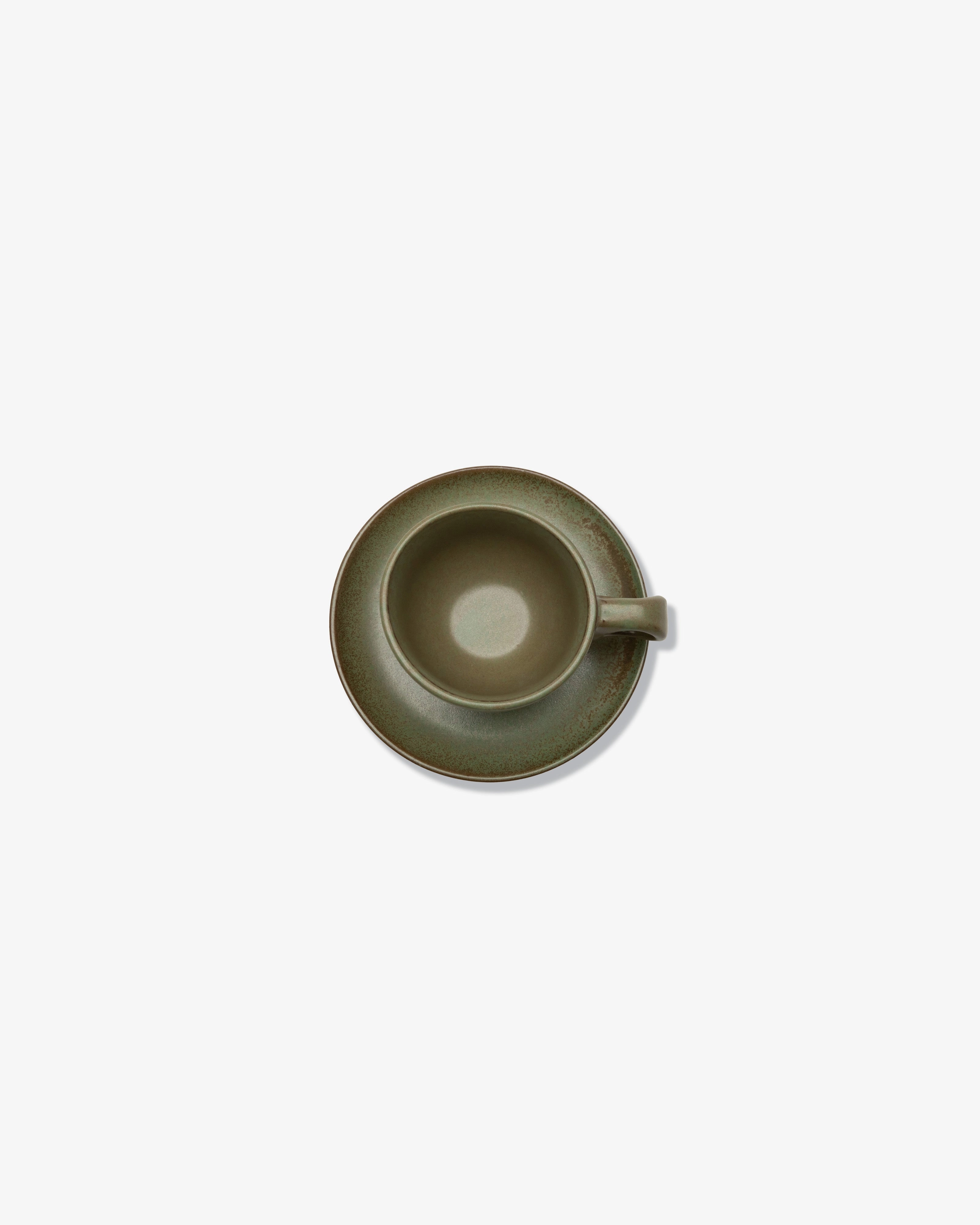 Coffee cup with saucer camogreen Surface