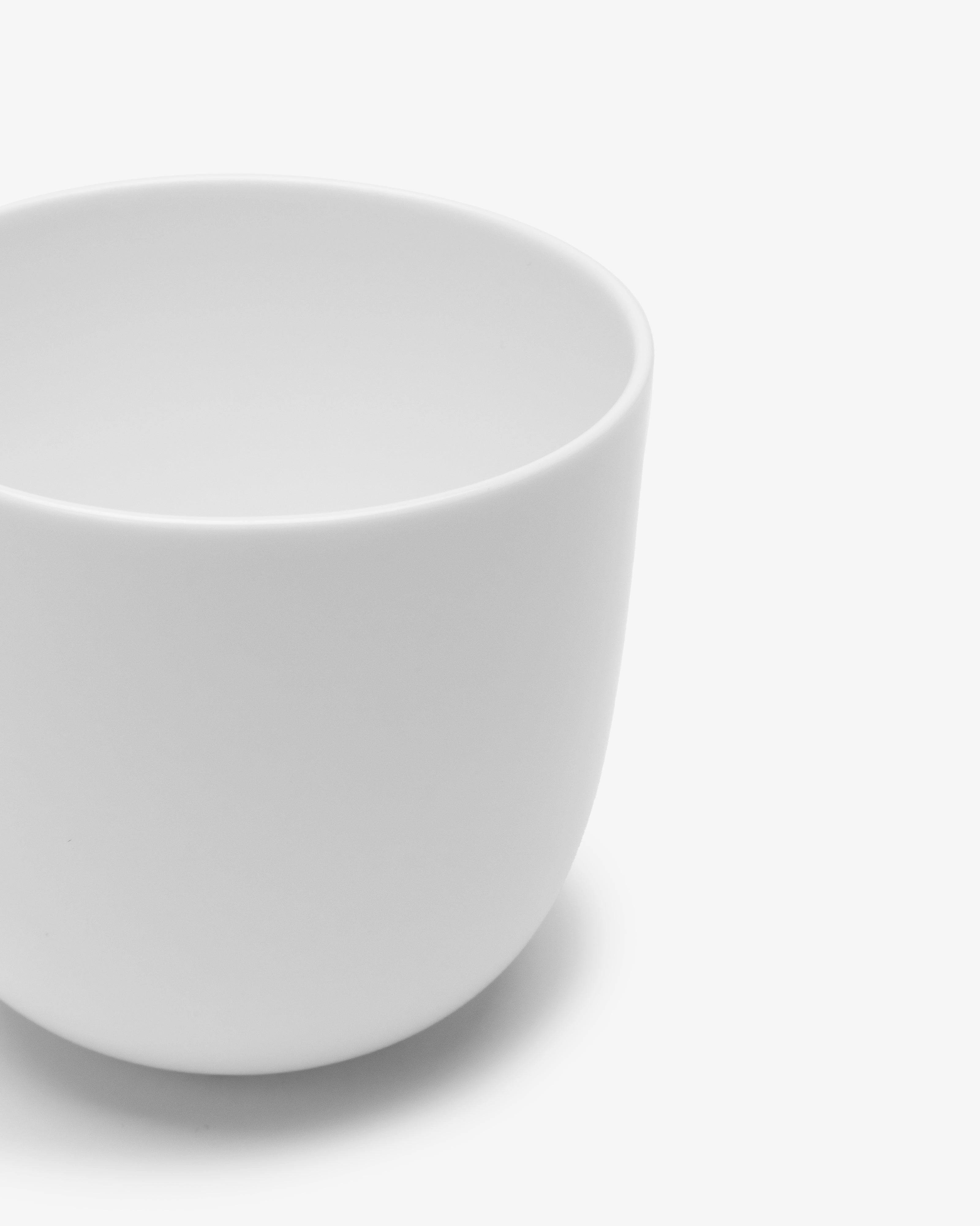 Coffee cup without handle white glazed Base