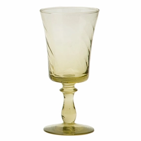 Colette Sage Green Hand Blown Glass Wine Glasses Set/6 Drinkware best price