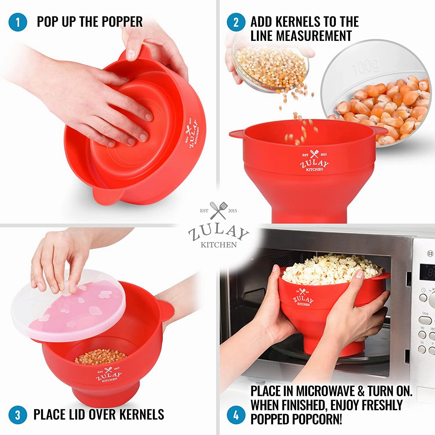 Collapsible Silicone Popcorn Maker