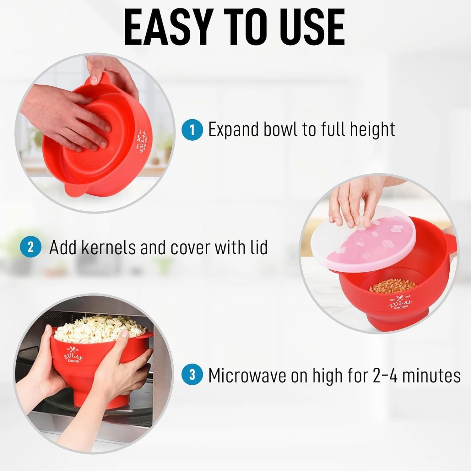 Collapsible Silicone Popcorn Maker