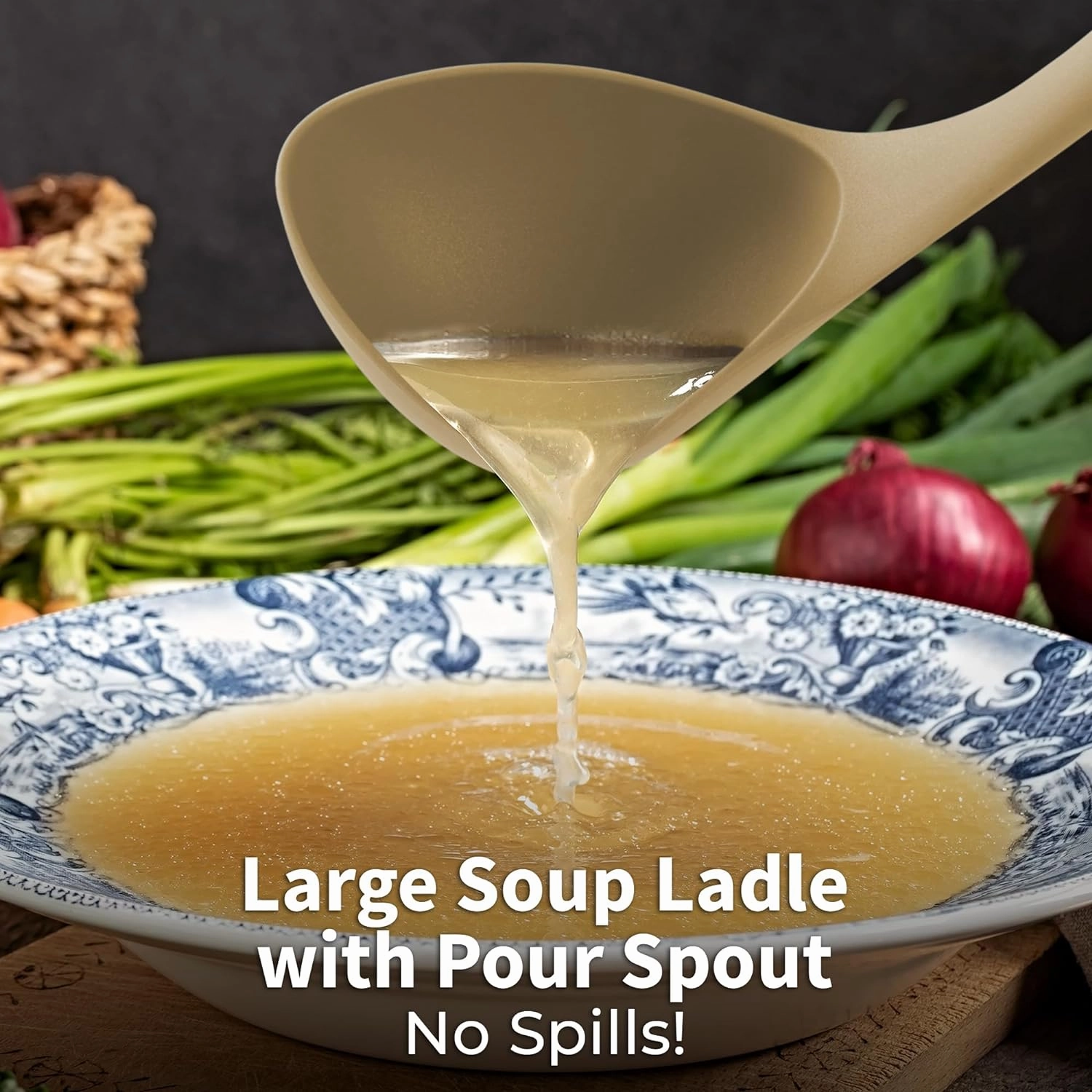 Comfort Grip Soup Spoon, Cooking and Serving Ladle