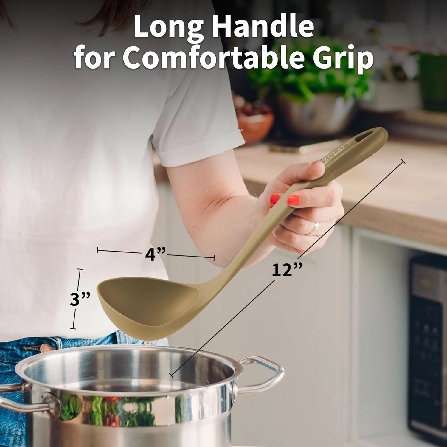 Comfort Grip Soup Spoon, Cooking and Serving Ladle