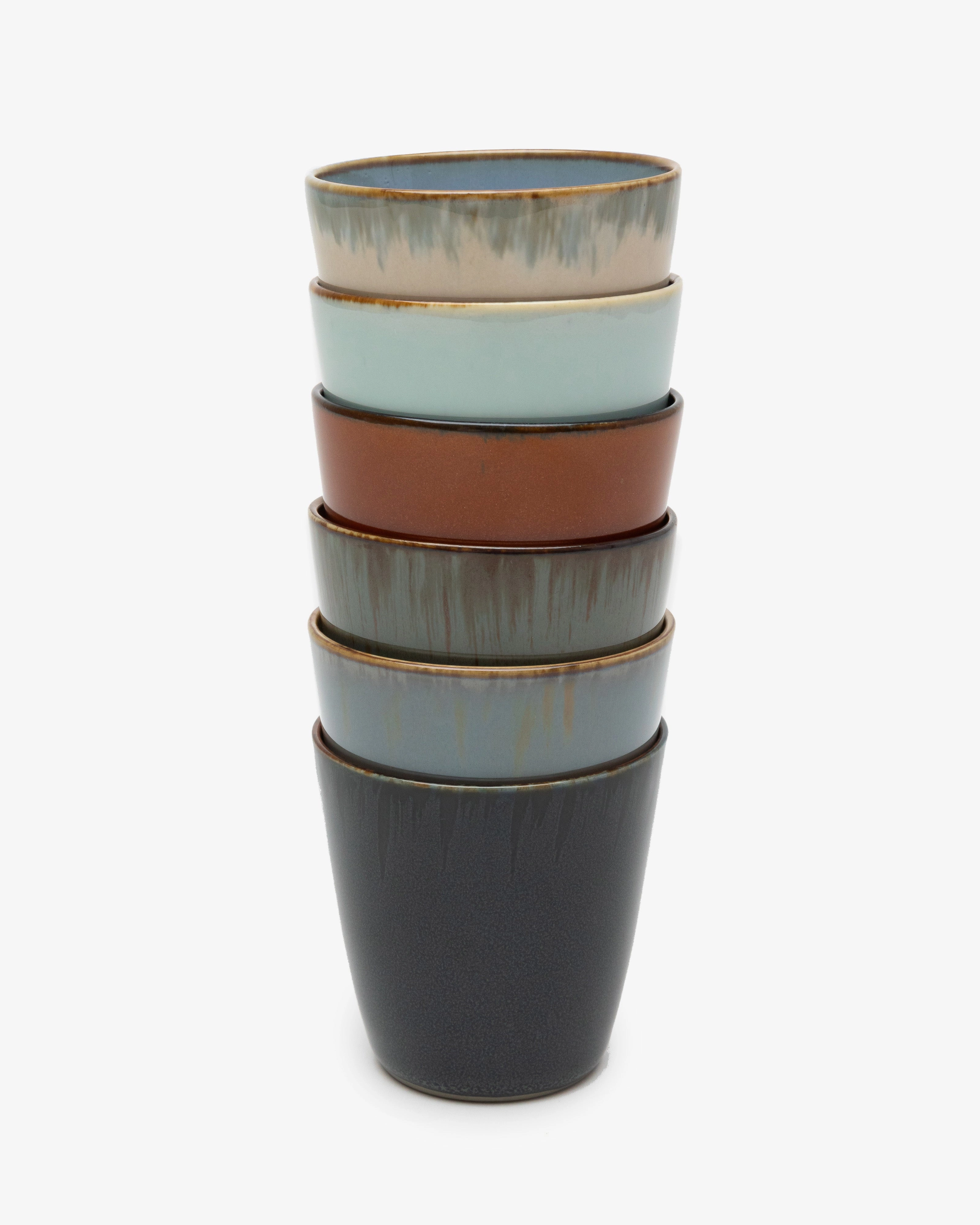 Conical cup S smoky blue/rust Terres de rves