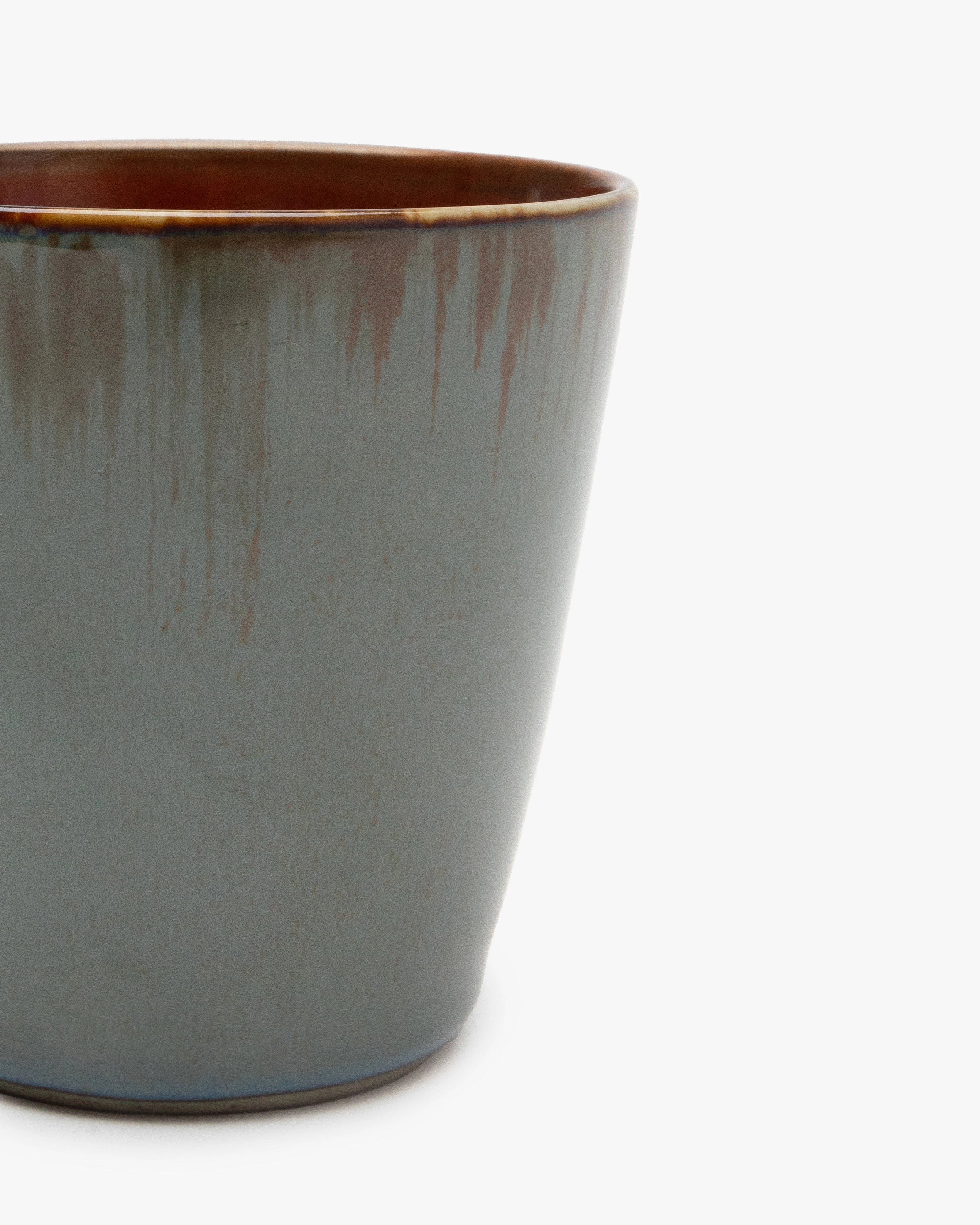 Conical cup S smoky blue/rust Terres de rves