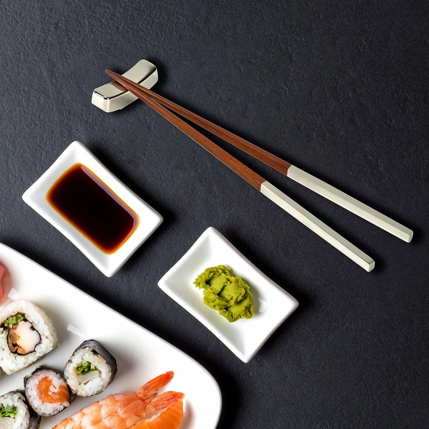Crafted Wood Chopsticks, Set Of 2 In Brown