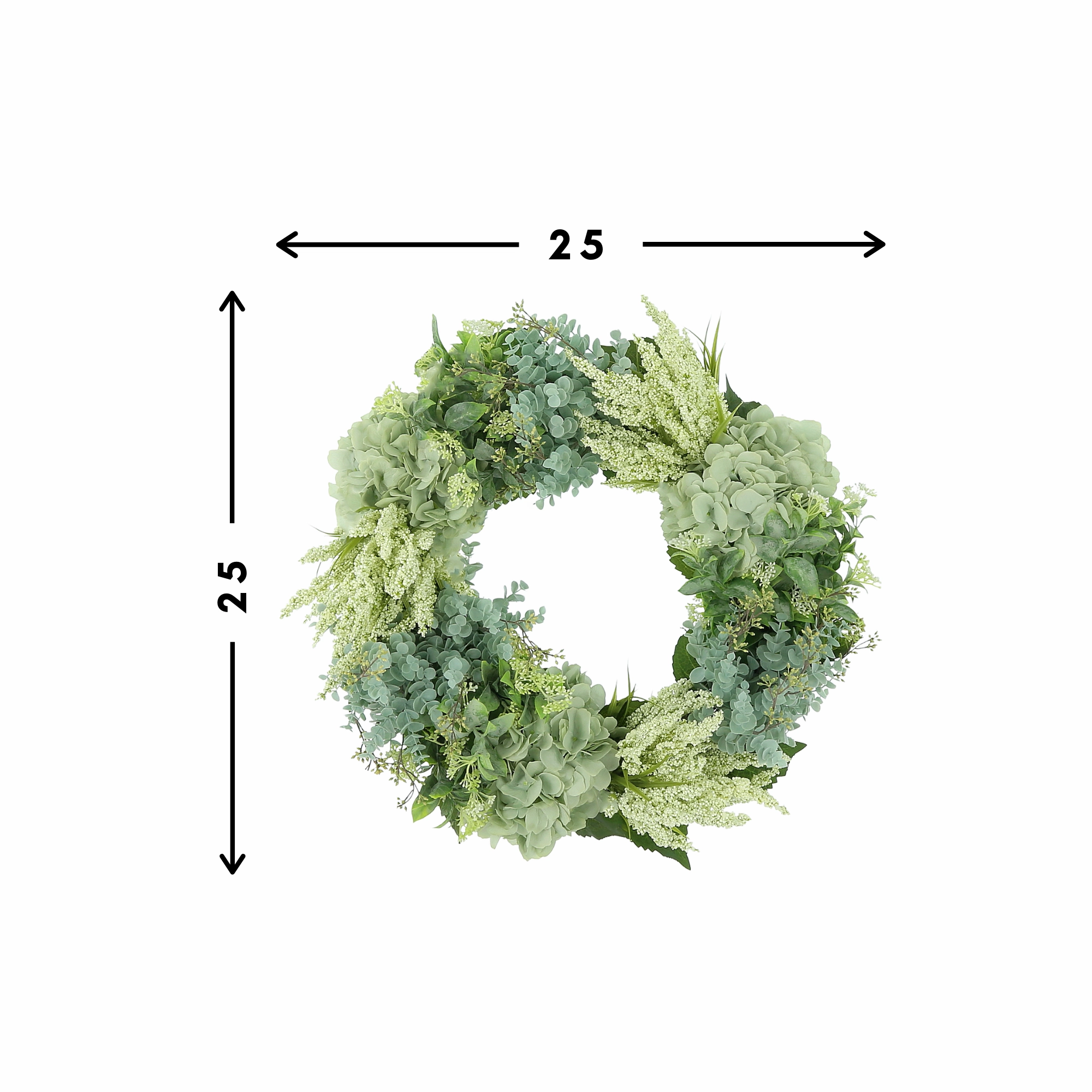Creative Displays 25" Hydrangea, Heather and Eucalyptus Wreath