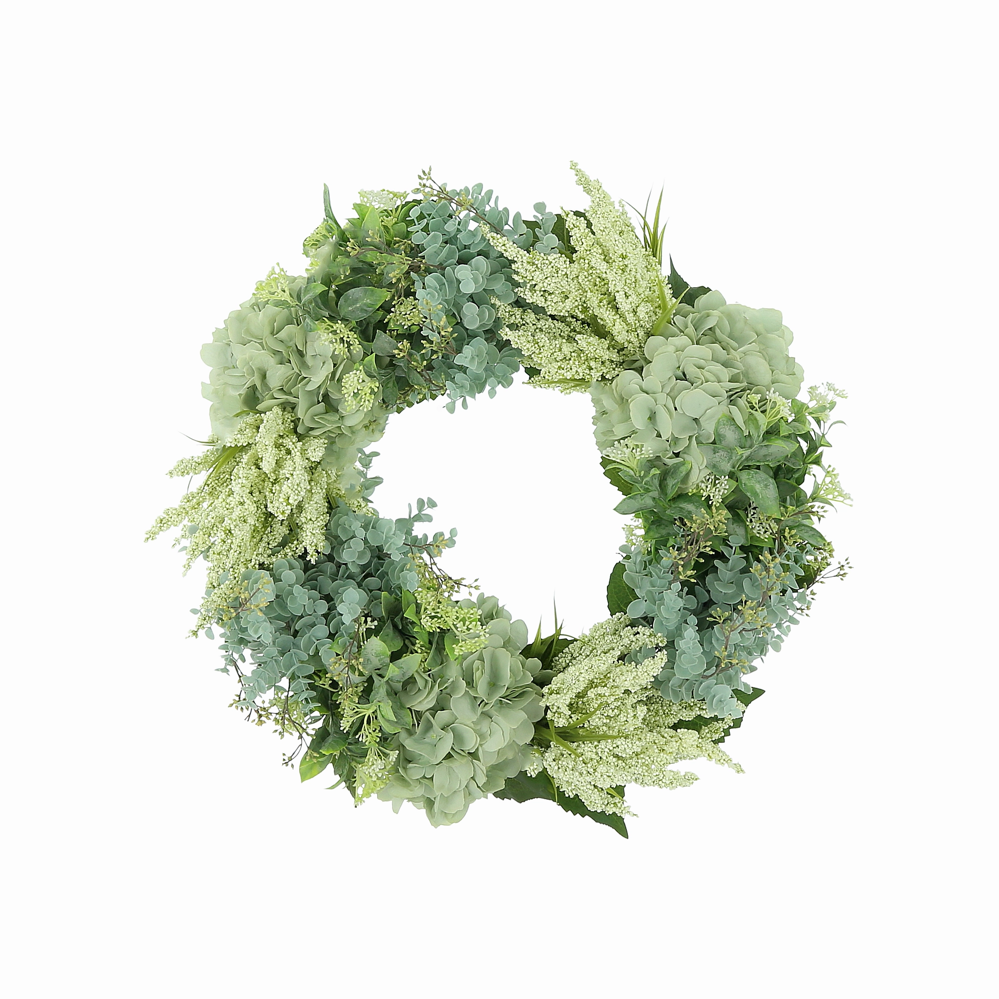 Creative Displays 25" Hydrangea, Heather and Eucalyptus Wreath Faux Florals home florals discount