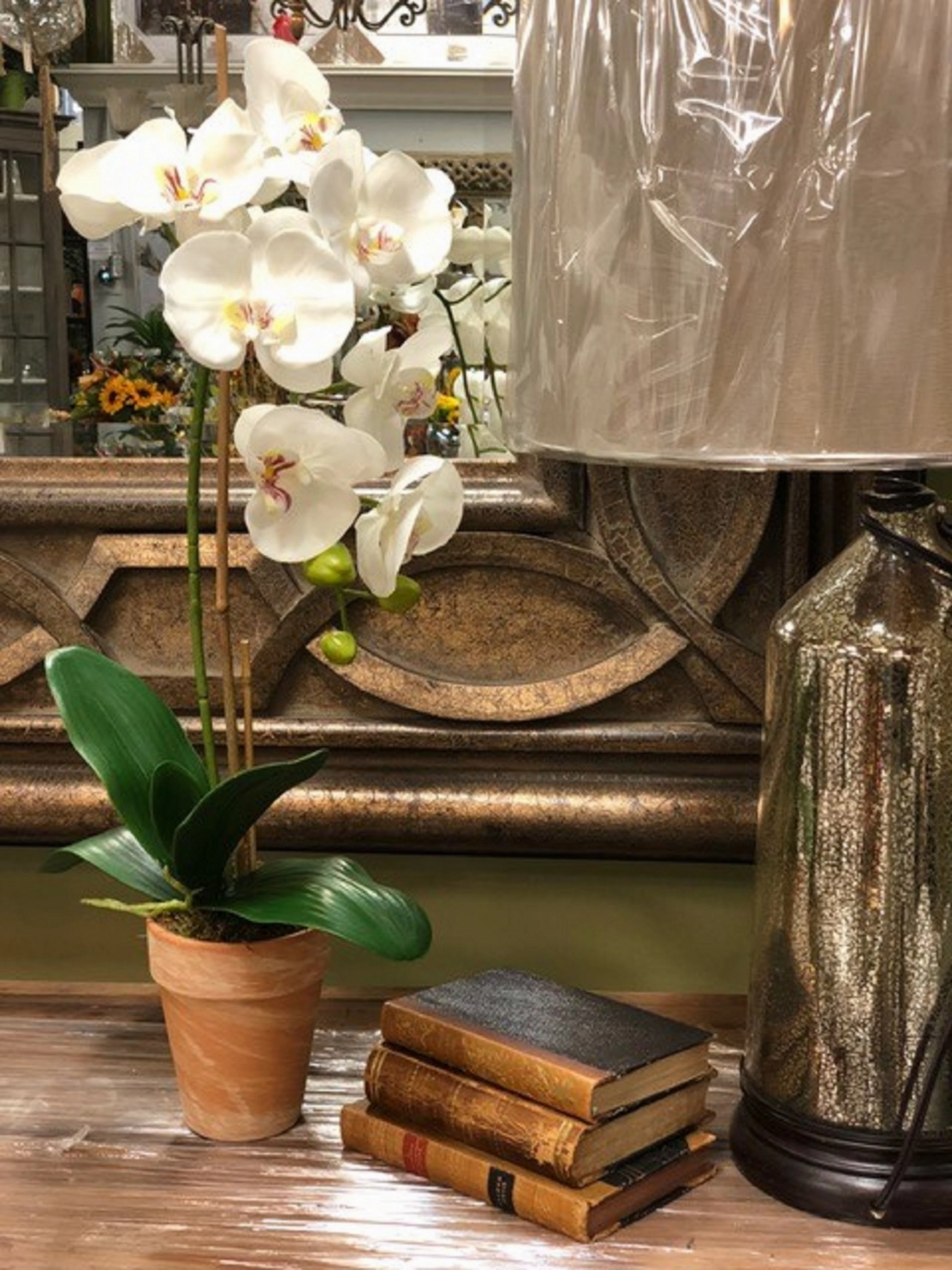 Creative Displays White Orchid Floral Arrangement